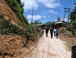 Bupati Humbahas Dr Oloan P Nababan Tinjau Lokasi Longsor di Pakkat