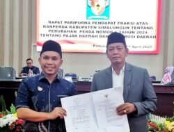 DPRD Simalungun Terima dan Setujui Ranperda Perubahan Perda Tentang Pajak dan Retribusi Daerah, Wakil Bupati Sampaikan Apresiasi