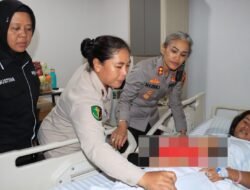 Beri Semangat dan Motivasi, Kapolres Pematangsiantar jenguk Personilnya Korban Lakalantas