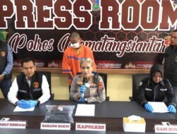 Kapolres Pematangsiantar Pimpin Press Release Pencurian Fasilitas Umum Dayok Mirah dan Pengancaman Gunakan Senpi