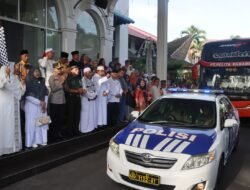 Kapolres Pematangsiantar Bersama Forkopimda Lepas Jamaah Haji/Hajjah Tahun 1446H/2025 M