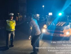 Blue Light Patrol Polsek Parapat Jamin Keamanan Malam: Polri untuk Masyarakat, Waspada Bencana dan Curanmor, Laporkan Premanisme ke Call Center 110