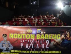 Kapolres Pematangsiantar Gelar Nonton Bareng ‘Film Sayah Sayap Patah 2’