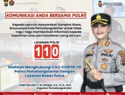 Permudah Layanan, Kapolres Pematangsiantar Ajak Masyarakat Gunakan Call Center 110