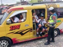 Sat Lantas Polres Pematangsiantar Berikan Himbauan Kepada Pengemudi super angkutan umum