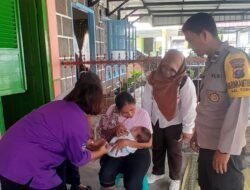 Bhabinkamtibmas Polsek Siantar Selatan Monitoring Kegiatan Posyandu Puskesmas II Kelurahan Toba