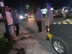Polsek Siantar Marihat Tingakatkan Patroli Malam Hari Antisipasi Gangguan Kamtibmas dan Premanisme
