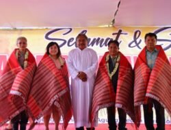 Kapolres Pematangsiantar Hadiri Perayaan Pemberkatan Gereja Katolik Stasi Santo Yohannes Paulus II