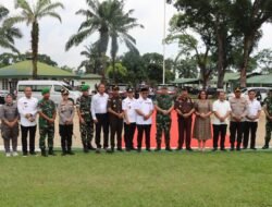 Kapolres Pematangsiantar Hadiri Penyambutan Kunker KSAD dan Ketua Umum Persit KCK di Wilayah Korem 022/PT