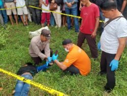 Polsek Serbalawan Bersama Inafis Lakukan Olah TKP Temu Mayat Diduga Korban Kecelakaan Lalu Lintas