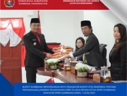 Bupati Humbahas Sampaikan Nota Pengantar Ranperda Pertanggungjawaban APBD T.A. 2024