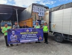 Sat Lantas Polres Pematangsiantar Sosialisasi Overload dan Overdimensi di Pengusaha Expedisi
