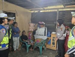 Sambut Hari Bhayangkara ke 79, Sat Lantas Polres Pematangsiantar Anjangsana ke Rumah Korban Lakalantas