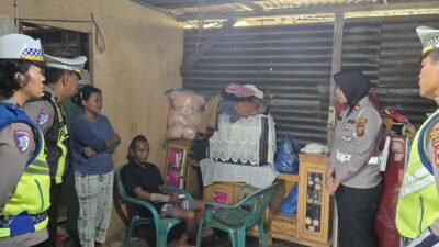 Sambut Hari Bhayangkara ke 79, Sat Lantas Polres Pematangsiantar Anjangsana ke Rumah Korban Lakalantas