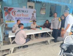 Jumat Cuhat Kamtibmas, Polsek Siantar Marihat Sampaikan Himbaudan dan Call Center 110