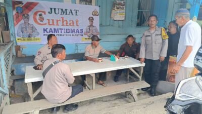 Jumat Cuhat Kamtibmas, Polsek Siantar Marihat Sampaikan Himbaudan dan Call Center 110