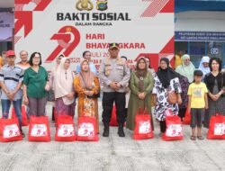 Polres Simalungun Bagikan 150 Paket Sembako Gratis Untuk Lansia Dan Masyarakat Sambut Hut Bhayangkara Ke-79