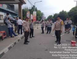 Polsek Siantar Timur Patroli Antisipasi Parkir Liar Depan di Jalan Merdeka