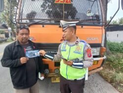 Sat Lantas Polres Pematangsiantar Gencar Sosialisasi Larangan Overload dan Overdimensi