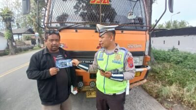 Sat Lantas Polres Pematangsiantar Gencar Sosialisasi Larangan Overload dan Overdimensi