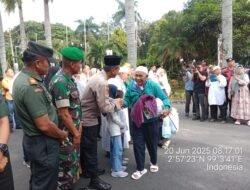 Polres Pematangsiantar Amankan Kepulangan Jamaah Haji Kota Pematangsiantar 2025