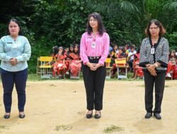 “Swadaya Masyarakat” Wakil Bupati Humbahas Hadiri Syukuran Drum Band di UPT SMPN 030 Pakkat
