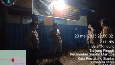 Polsek Siantar Martoba Laksanakan SALING di Pos Kamling Jalan Rindung Cegah 3C dan Premanisme