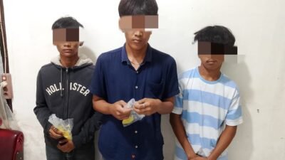 Polres Pematangsiantar Amankan Tiga Remaja Hirup Lem Goat