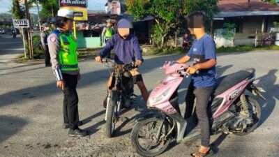 Edukasi Tertib Berlalulintas Sat Lantas Polres Pematangsiantar Himbau Pengendara Sepedamotor Anak Dibawah Umur