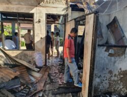Kebakaran Kandang Ternak, Polsek Siantar Selatan Cek TKP di Jalan Pematang
