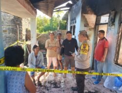 Kebakaran Rumah dan Dapur di Jalan Mata Air Gang Dosroha, Polsek Sianțar Selatan Cek TKP