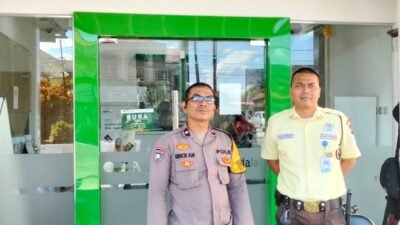 Polsek Siantar Marihat Sambangi Kantor Pegadaian UPC, Sampaikan Pesan Pesan Kamtibmas dan Call Center 110