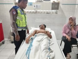 Laka Tunggal di Persimpangan Empat Apil Dayok Mirah, Unit Gakkum Sat Lantas Polres Pematangsiantar Cek TKP