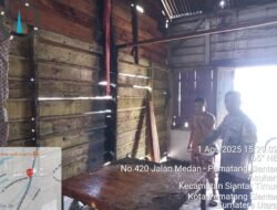 Kebakaran Rumah Warga Di Simpang Rambung Merah,Polsek Siantar Timur Gercep Cek TKP