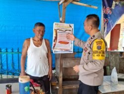 Cegah Kebakaran, Polsek Siantar Selatan Tempel Slebaran Himbauan