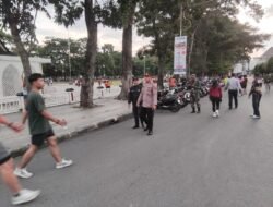 Polsek Siantar Barat Bersama Instansi Terkait Tertibkan PKL Dilapangan Haji Adam Malik