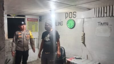 Polsek Siantar Utara Sambangi Pos Kamling Jalan Tanah Jawa Sampaikan Himbauan Kamtibmas