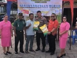 HUT RI Ke – 80, Polsek Sianțar Marihat Sukses Gelar Gerakan Pangan Murah kepada Masyarakat