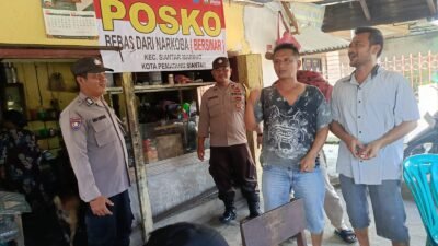 Antisipasi Penyalahgunaan Narkoba Polsek Siantar Marihat Laksanakan Patroli di Posko Bersinar Jalan Pisang