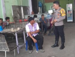 Polsek Siantar Utara Sambangi Loket Bus Intra, Sampaikan Himbauan Kamtibmas