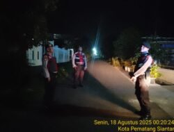 Antisipasi 3C dan Premanisme, Sat Samapta Polres Pematangsiantar Laksanakan Blue Light Patrol