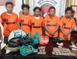 Polres Simalungun Tumpas Jaringan Narkoba di Danau Toba, Lima Tersangka dan 2,5 Kg Ganja Diamankan