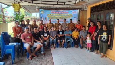 Sampaikan Himbauan Kamtibmas, Polsek Siantar Selatan Hadiri Sosialisasi Pembangunan Cover Drain