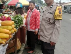 Polsek Siantar Marihat Sambangi Pedagang di Pasar Pagi Jalan D.I Panjaitan
