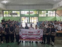 Polwan Polres Pematangsiantar Laksanakan Police Go To School Sambut Hari Jadi Polwan ke 77