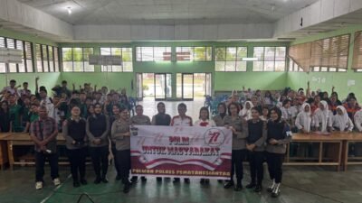 Polwan Polres Pematangsiantar Laksanakan Police Go To School Sambut Hari Jadi Polwan ke 77