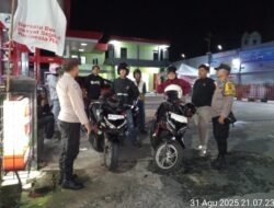Ciptakan Suasana Aman dan Kondusif Polsek Siantar Marihat Laksanakan Blue Light Patrol Pemukiman