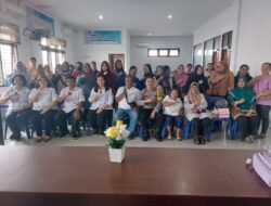 Hadiri Pertemuan Lintas Sektoral Lokakarya Mini UPTD Puskesmas Kahean, Bhabinkamtibmas Sampaikan Pesan Kamtibmas