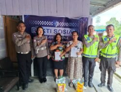 Satlantas Polres Simalungun Wujudkan Kepedulian Sosial, Berikan Baksos kepada Relawan Laka Lantas di Hari Lalu Lintas Bhayangkara ke-70