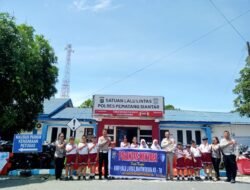 Kasat Lantas Polres Pematangsiantar Terima Kunjungan Siswa Sisiwi SD Swasta Kartini Handayani